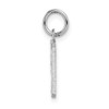 14k White Gold Casted Small Diamond-Cut Number 9 Charm