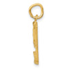 14k Yellow Gold Casted Medium Diamond-Cut Number 9 Charm