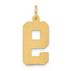 14k Yellow Gold Casted Large Diamond-Cut Number 9 Charm