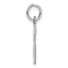 Sterling Silver Rhodium-plated Small Elongated Polished Number 16 Charm