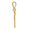 14k Yellow Gold Small Diamond-Cut Number 17 Charm