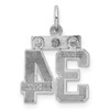 Sterling Silver Rhodium-plated Small #34 Charm