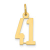 14k Yellow Gold Small Polished Elongated 41 Charm