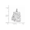 Sterling Silver Rhodium-plated Small #46 Charm