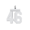 Sterling Silver Rhodium-plated Large Polished Number 46 Charm