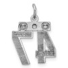 Sterling Silver Rhodium-plated Small #47 Charm