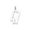 Sterling Silver Rhodium-plated Small Elongated Polished Number 47 Charm