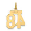 14k Yellow Gold Small Satin Number 48 Charm