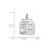 Sterling Silver Rhodium-plated Small #59 Charm