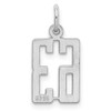 Sterling Silver Rhodium-plated Small Elongated Polished Number 63 Charm