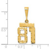 14k Yellow Gold Small Diamond-Cut Number 81 Charm