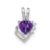 14k White Gold Amethyst & Diamond Pendant PM7002-AM-001-WA