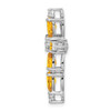 14k White Gold Citrine & Diamond Cross Pendant PM7040-CI-020-WA