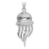 Sterling Silver Rhodium-Plated Lab-Created Blue Opal Jellyfish Pendant