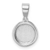 Sterling Silver Rhodium-Plated Lab-Created Opal Round Pendant