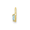 10k Yellow Gold March Simulated Birthstone Heart Charm