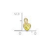 10k Yellow Gold November Simulated Birthstone Heart Charm