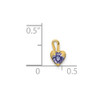 14k Yellow Gold June Simulated Birthstone Heart Charm