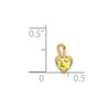 14k Yellow Gold November Simulated Birthstone Heart Charm