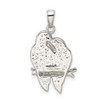 Sterling Silver Preciosa Crystal Parrot Couple Pendant