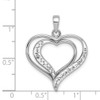 Sterling Silver Rhodium Plated Stellux Synthetic Crystal Heart Pendant