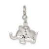 Sterling Silver Enameled with CZ Elephant Charm