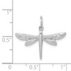 Sterling Silver Rhodium-Plated CZ Dragonfly Charm