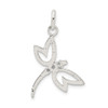 Sterling Silver With CZ Dragonfly Charm