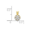 10k Yellow Gold Small CZ Flower Charm 10C991