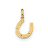 14k Yellow Gold Childrens CZ Horseshoe Charm