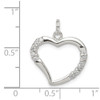 Sterling Silver CZ Heart Charm QP2772