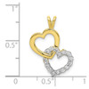 10k Yellow Gold CZ Heart Charm 10C924