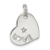 Sterling Silver Polished Love CZ Heart Charm