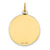 14k Yellow Gold Happy Birthday Disc Charm With CZ Flower