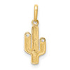 14k Yellow Gold Cactus CZ Charm