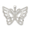 Sterling Silver Diamond-cut Butterfly Pendant QC9540