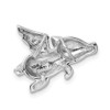 Sterling Silver Rhodium-Plated Polished w/CZ Flying Pig Slide Pendant