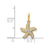 14k Yellow Gold CZ Starfish Pendant YC1430