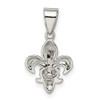 Sterling Silver CZ Fleur De Lis Pendant QP1131