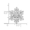 Sterling Silver Rhodium-plated CZ Snowflake Slide QP5358