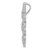 Sterling Silver Rhodium-plated CZ Snowflake Slide QP1128