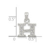 Sterling Silver CZ Initial H Pendant QC6717H