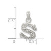Sterling Silver CZ Initial S Pendant QC6717S