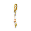 14k Yellow And Rose Gold CZ Childrens Rocking Horse Pendant