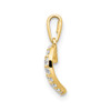 14k Yellow Gold CZ Childrens Heart Pendant