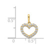 14k Yellow Gold CZ Childrens Heart Pendant