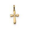 14k Yellow Gold Childrens CZ Cross Pendant