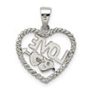 Sterling Silver CZ Love Heart Pendant