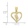 10k Yellow Gold CZ Heart Pendant 10C1437