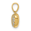 14k Yellow Gold Polished CZ Heart Pendant